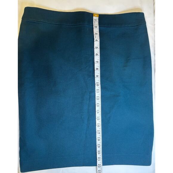 NEW Ann Taylor LOFT Minimalist Career Preppy Pencil Skirt Teal Zip unlined NWT - Picture 4 of 9